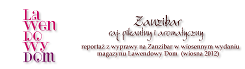 Zanzibar - raj pikantny i aromatyczny. Reportaż z wyprawy na Zanzibar w wiosennym wydaniu magazynu Lawendowy Dom